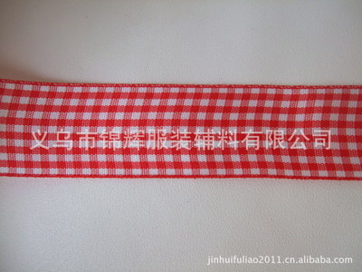 现货特价销售 8分大红格子带与2.5公分大红色苏格兰带